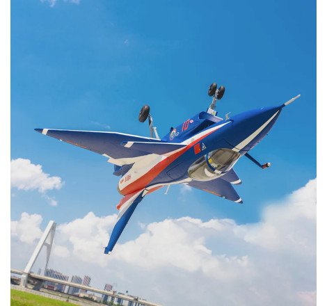 AVION EDF J-10 GRI W/REFELX V3 AZUL PNP FMS