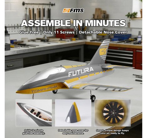 AVION EDF FUTURA 64MM AMARILLO PNP FMS