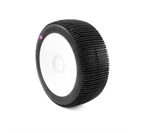 TRIGON v3 BUGGY K1 (CLAY SUPER SOFT) EN LLANTA BLANCA (2pcs.)