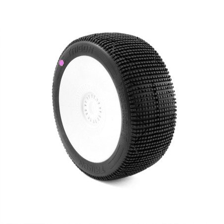 TRIGON v3 BUGGY K1 (CLAY SUPER SOFT) EN LLANTA BLANCA (2pcs.)