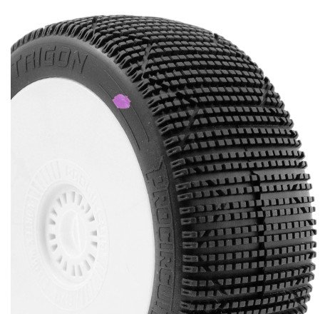 TRIGON v3 BUGGY K1 (CLAY SUPER SOFT) EN LLANTA BLANCA (2pcs.)