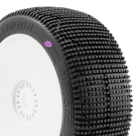 TRIGON v3 BUGGY K1 (CLAY SUPER SOFT) EN LLANTA BLANCA (2pcs.)