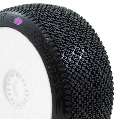 KAMIKAZE v2 BUGGY K1 (CLAY SUPER SOFT) PRE-MOUNTED WHITE (2pcs.)