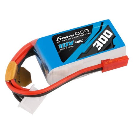 GENS ACE 300 mha 11.1V 45C 3S1P WITH JST-SYP - GEA3003S45JST