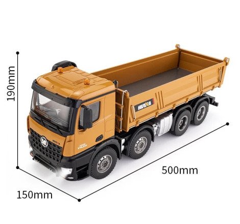 HUINA 1536 1/14 SCALE 2.4G 12CH SEMI ALLOY DUMP TRUCK