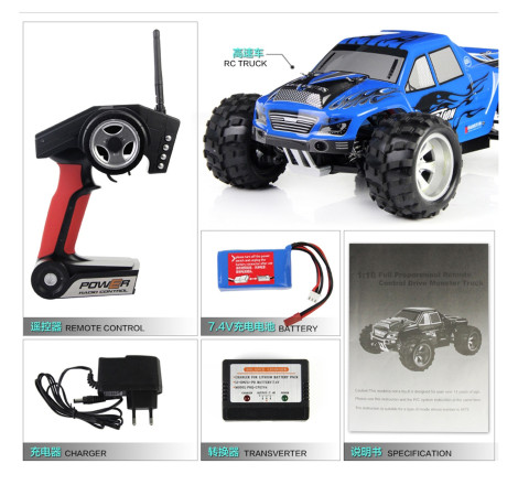 1/18 2.4GHZ 4WD RC CAR OFF-ROAD MONSTER RTR - A979