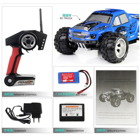 1/18 2.4GHZ 4WD RC CAR OFF-ROAD MONSTER RTR - A979