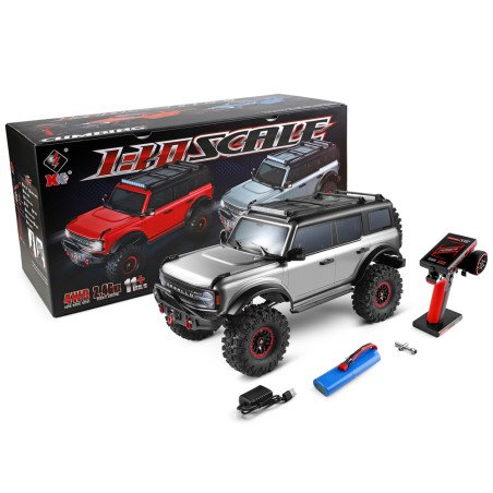 COCHE ELECTRICO RTR 1/10 CRAWLER BRONCO C/WINCH 4WD 2.4 GHZ GRIS