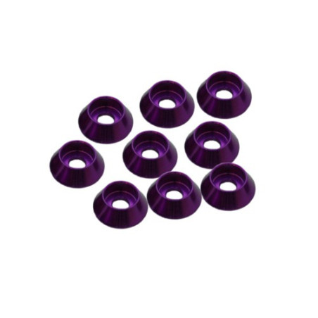 3MM ALUMINIUM CAP HEAD WASHER PURPLE (8 pcs)