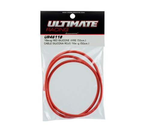 CABLE SILICONA ROJO 16awg (50cm)
