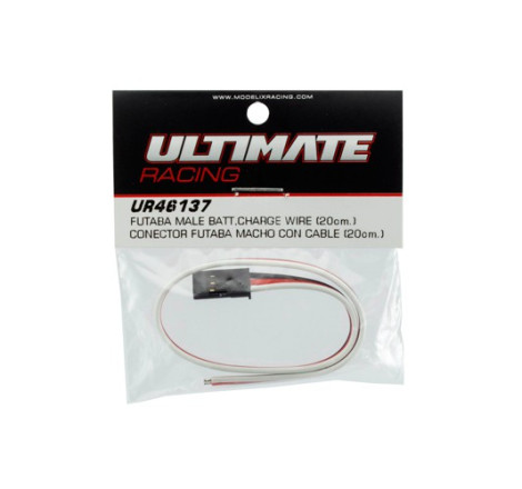 CONECTOR FUTABA MACHO CON CABLE (20cm)