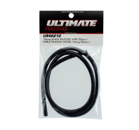 CABLE SILICONA NEGRO 12awg (50cm)