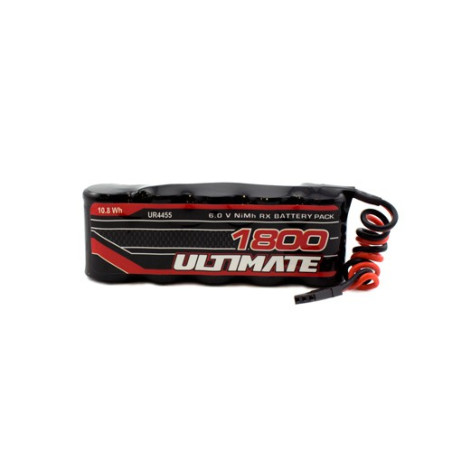 ULTIMATE 6.0v. 1800mAh NiMh FLAT RECEIVER BATTERY PACK JR