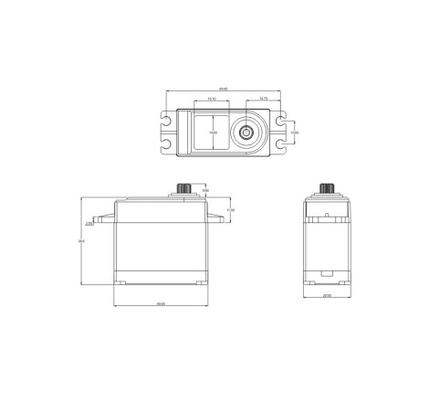 SERVO DL5020 LV DIGITAL WATERPROOF CAJA SEMI METALICA 20KG 0.16S. 1/8-1/10 CRAWLER