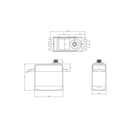 SERVO DL5020 LV DIGITAL WATERPROOF CAJA SEMI METALICA 20KG 0.16S. 1/8-1/10 CRAWLER