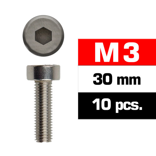 M3x30mm CAP HEAD SCREWS (10 pcs)
