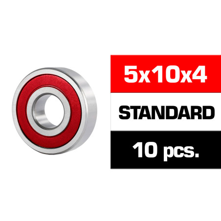 5x10x4mm "HS" RUBBER SEALED BEARING SET (10pcs)