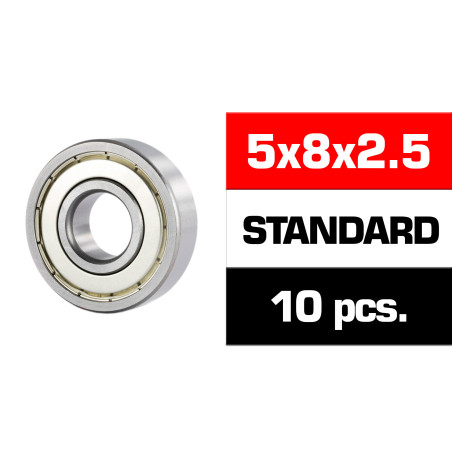 5x8x2.5mm "HS" METAL SHIELDED BEARING SET (10pcs)