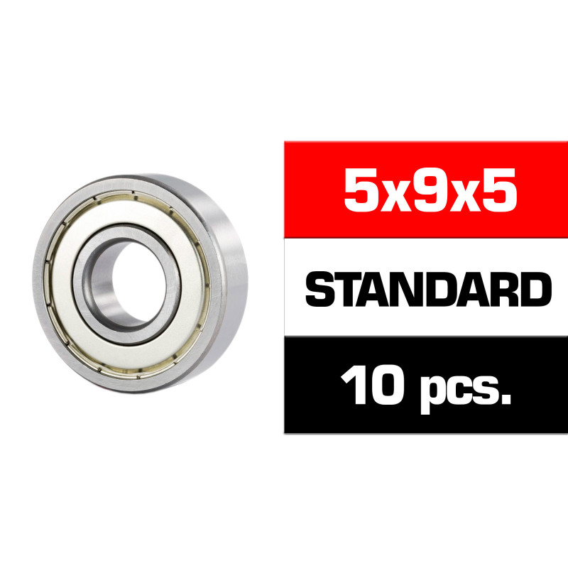 5x9x5mm "HS" METAL SHIELDED BEARING SET (10pcs)