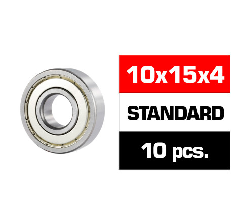 10x15x4mm "HS" METAL SHIELDED BEARING SET (10pcs)