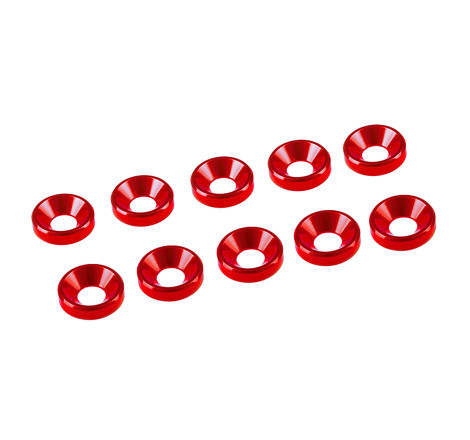 4 mm. ALU WASHER RED (10 pcs)