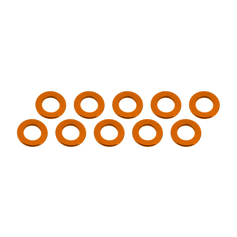 ALUMINUM SHIM  (3x6x0.5mm)   ORANGE (10pcs)