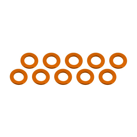 ALUMINUM SHIM  (3x6x0.5mm)   ORANGE (10pcs)