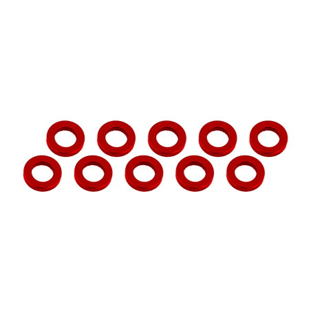 ALUMINUM SHIM  (3x6x1mm)   RED (10pcs)