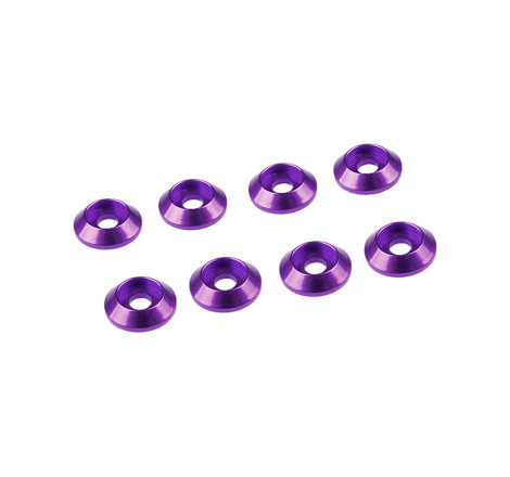 3MM ALUMINIUM CAP HEAD WASHER PURPLE (8 pcs)