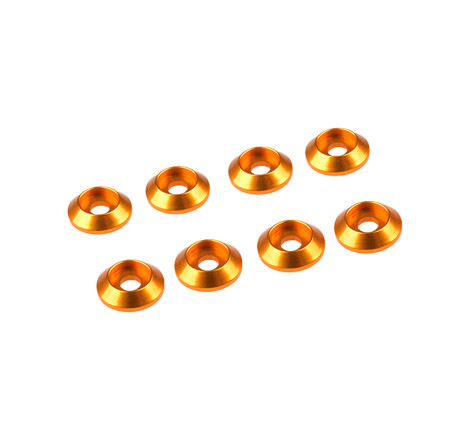 3MM ALUMINIUM CAP HEAD WASHER GOLD (8 pcs)