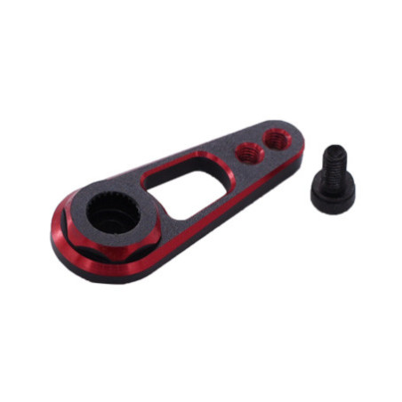 TRAXXAS TRX-4 ALUMINUM STEERING SERVO HORN BLACK/RED (25T)