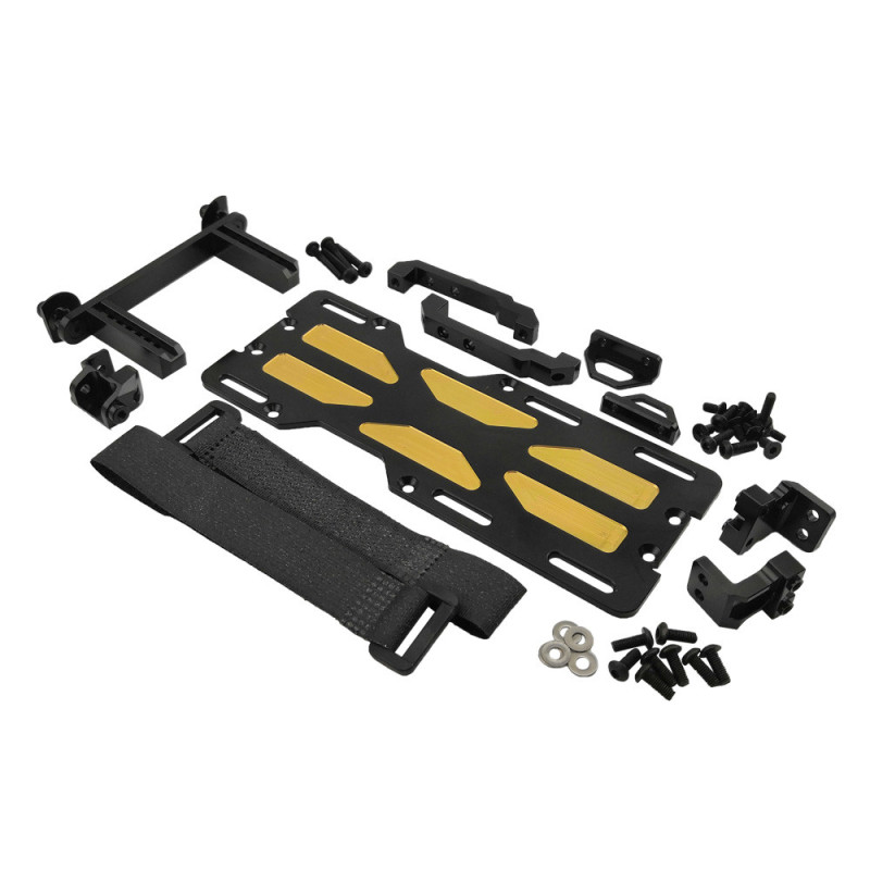 TRAXXAS TRX-4 BRASS BATTERY & STEERING SERVO FORWARD MOUNT