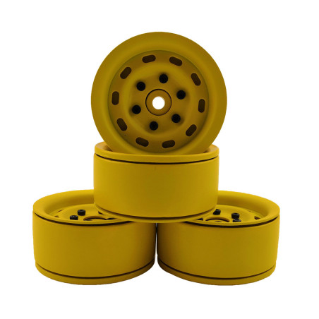 1.9" ALUMINUM BEADLOCK CRAWLER WHEELS M95 YELLOW (4pcs)