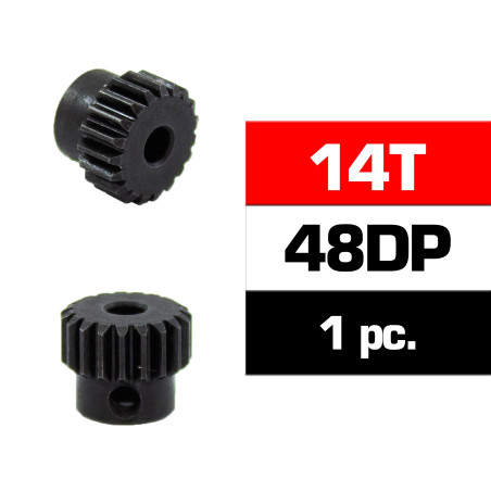 PIÑON 48DP - 14T - ACERO HSS - DIAMETRO 3,17mm