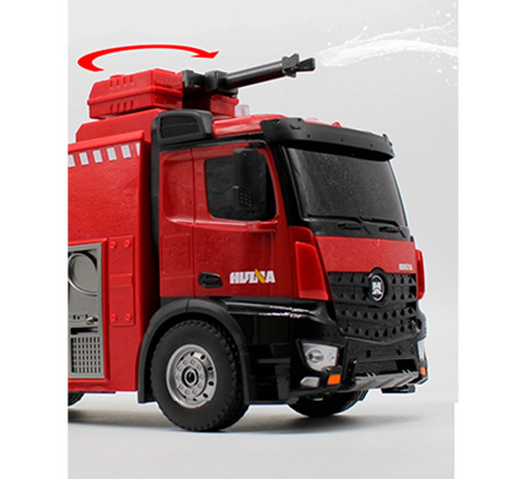 CAMION DE BOMBEROS CON GRUA Y CAÑON DE AGUA HUINA 1562 1/14 2.4GHZ.