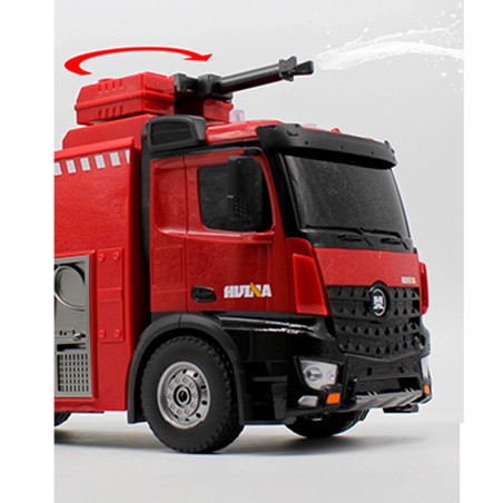 CAMION DE BOMBEROS CON GRUA Y CAÑON DE AGUA HUINA 1562 1/14 2.4GHZ.