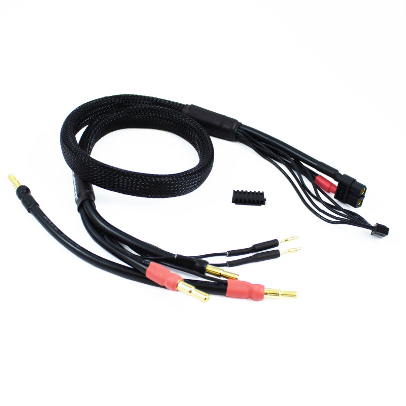 2 x 2S CHARGE CABLE LEAD WITH XT60 - 4mm & 5mm BULLET CONNECTOR (60cm)