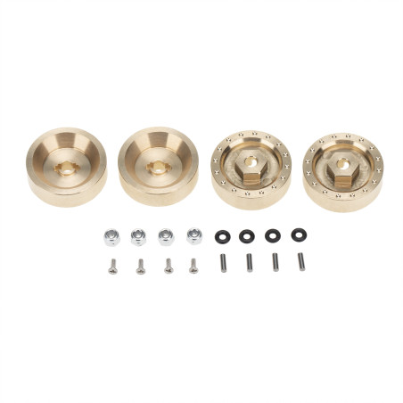 AXIAL SCX24 6mm BRASS WHEEL WEIGHT WITH HEX ADAPTOR (4pcs)