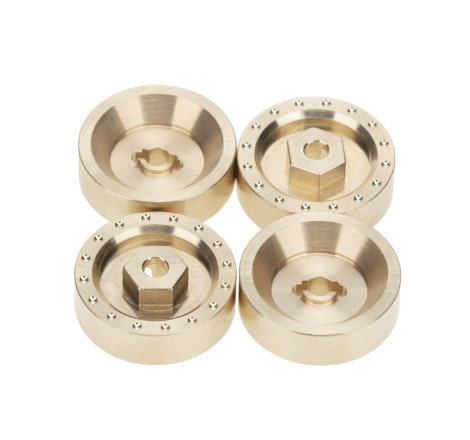 AXIAL SCX24 6mm BRASS WHEEL WEIGHT WITH HEX ADAPTOR (4pcs)