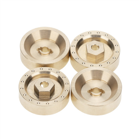 AXIAL SCX24 6mm BRASS WHEEL WEIGHT WITH HEX ADAPTOR (4pcs)