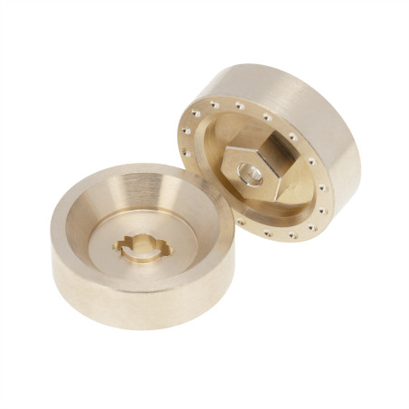 AXIAL SCX24 6mm BRASS WHEEL WEIGHT WITH HEX ADAPTOR (4pcs)