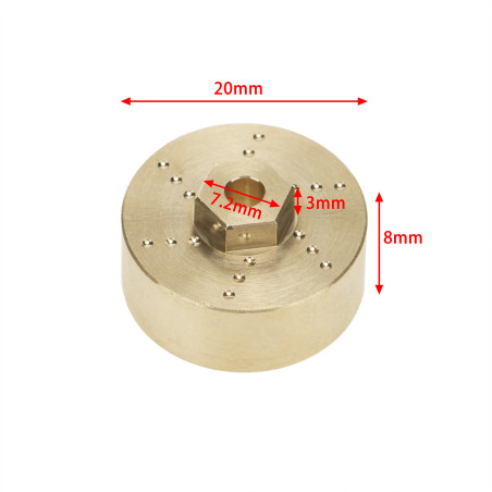 TAPA PORTICOS BRONCE + EJES  AXIAL SCX24 6mm (4u)