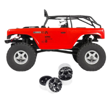 AXIAL SCX24 CNC ALUMINUM STARFISH-PRO BEADLOCK WHEELS BLACK (4pcs)