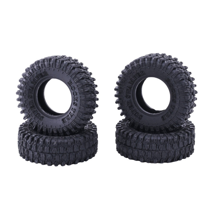 AXIAL SCX24 1.0" B STYLE MICRO TIRES WITH FOAMS (4pcs)