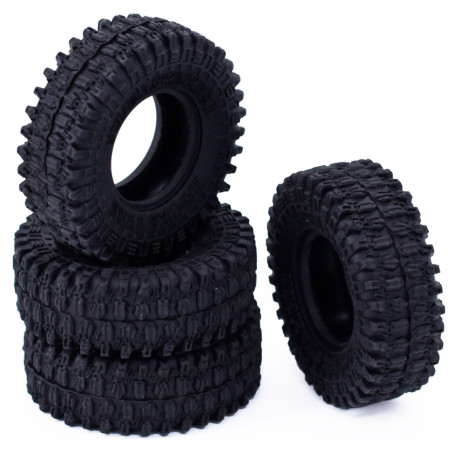 AXIAL SCX24 1.0" B STYLE MICRO TIRES WITH FOAMS (4pcs)