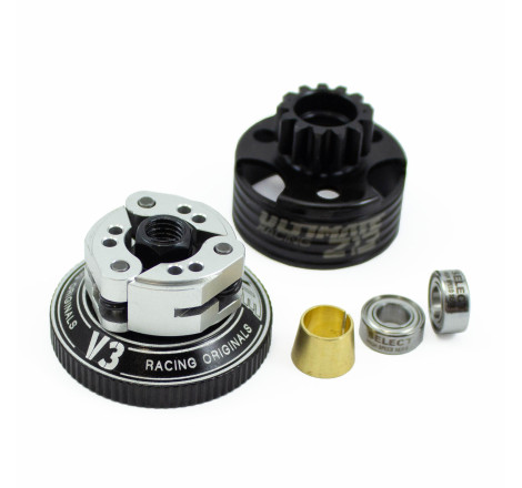 KIT ALUMINIUM COMPAK CLUTCH SYSTEM V3 B10 w/ VENTILATED Z13 CLUTCH BELL WITH BEARINGS
