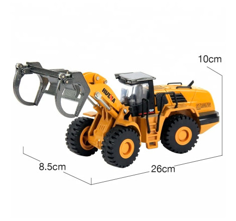 BULLDOZER CON PINZA HUINA 1716 1/50 ESTATICA