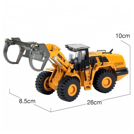 BULLDOZER CON PINZA HUINA 1716 1/50 ESTATICA