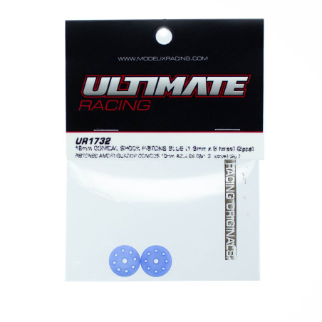 16mm CONICAL SHOCK PISTONS BLUE (8x1.3mm) (2pcs)