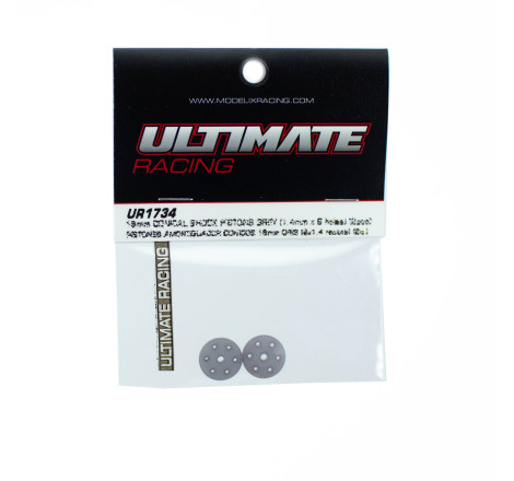 16mm CONICAL SHOCK PISTONS GREY (6x1.4mm) (2pcs)